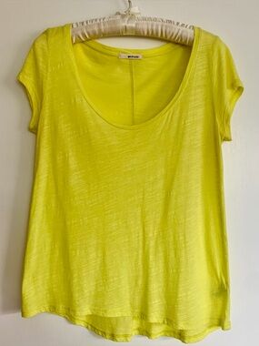 LA Made yellow t-shirt cotton modal S small short sleeved tee